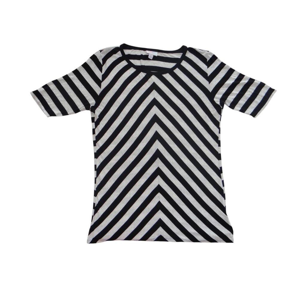 LuLaRoe Black and White Striped Shirt - Stylish and‎ Versatile